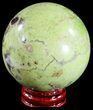 Polished Green Opal Sphere - Madagascar #55082-1